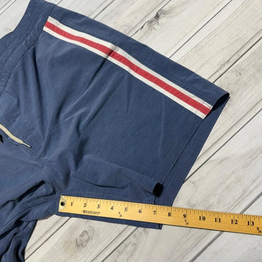 Faherty Board Shorts Mens 38 Blue Red White Striped 7